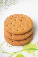 Delicious Asian Cookies Biscuits. This digestive genre biscuit is high in dietary fiber and has goodness of whole meal flour, dried milk. Semi-sweet crunchy biscuit is a nutritional punch. photo