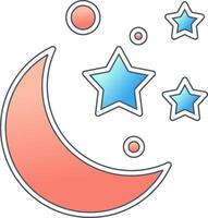 Moon And Stars Vector Icon