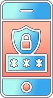 icono de vector de seguridad móvil