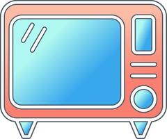 viejo, tv, vector, icono vector