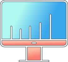 icono de vector de pantalla de monitor