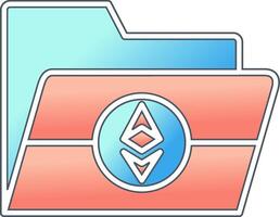 ethereum carpeta vector icono