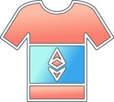 ethereum camiseta vector icono