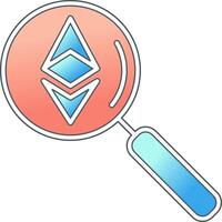 ethereum buscar vector icono