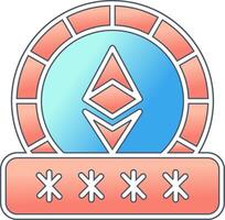 ethereum contraseña vector icono