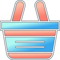 icono de vector de cesta de compras