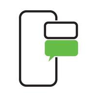 phone with bubble text message icon. smartphone conversation message text symbol signs, vector illustration