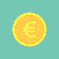 Illustration with yellow euro. Design element.  Commerce icon vector render illustration
