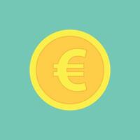 Illustration with yellow euro. Design element.  Commerce icon vector render illustration