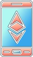 Ethereum Smartphone Vector Icon