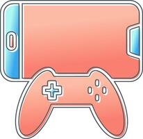 Joystick and Mobile Vector Icon