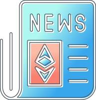 Ethereum News Vector Icon