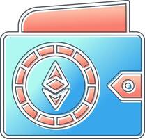 ethereum billetera vector icono