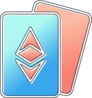 ethereum tarjetas vector icono