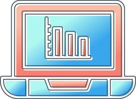 Online Bar Chart Vector Icon