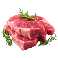 AI generated Transparent Raw Meat Isolation png