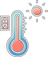 icono de vector de control de temperatura