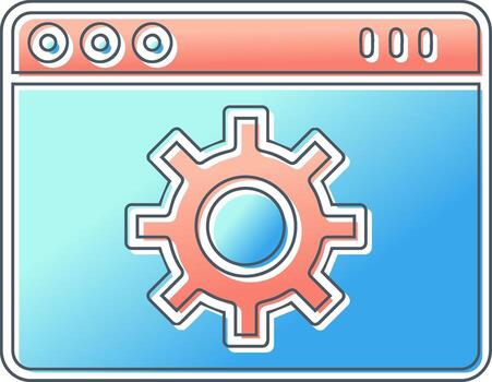 web página ajuste vector icono