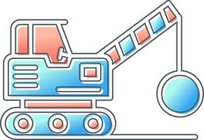 Demolition Truck Vector Icon