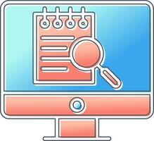 File Search Computer Vector Icon