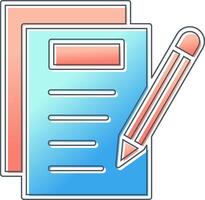 Notes Writing Vector Icon