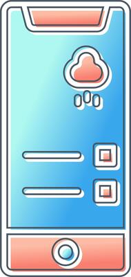 Phone Weather Forcast Vector Icon