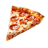 ai gegenereerd transparant gebakken pizza met gesneden isolatie png