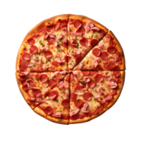 AI generated Clear Background showcasing Pizza and Cut Slice png