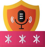 Voice Access Security Vector Icon