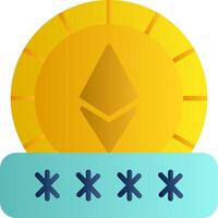 Ethereum Password Vector Icon