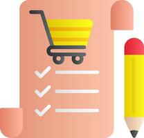 Shopping List Vector Icon