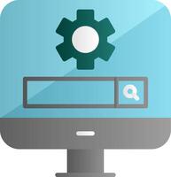 Computer Search Engine Vector Icon