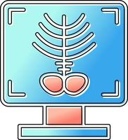 radiografía hueso vector icono