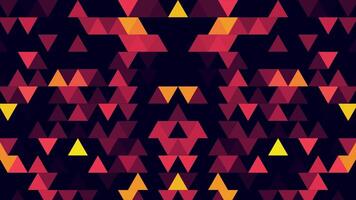 Abstract background of 8-bit minimalism triangles. Abstract geometric shapes, abstract background from geometric shapes in seamless loop video