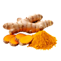 AI generated Turmeric Rhizome without Background Distractions png