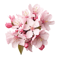 AI generated Clear Elegance  Isolated Cherry Blossom in PNG