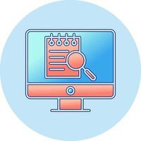File Search Computer Vector Icon