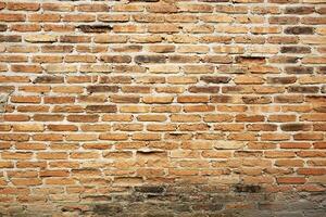 Orange brick wall pattern texture background photo