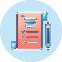 Shopping List Vector Icon