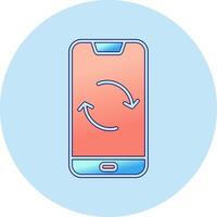 Smartphone Data Sync Vector Icon