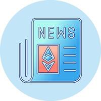 Ethereum News Vector Icon