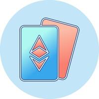 ethereum tarjetas vector icono