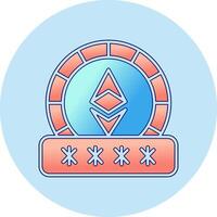 ethereum contraseña vector icono