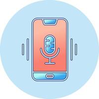 Mobile Voice Assistant Vector Icon