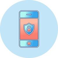 icono de vector de seguridad móvil