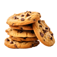 AI generated Chocolate Chip Cookies with No Background Distractions png