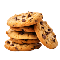 ai generado chocolate chip galletas con No antecedentes distracciones png