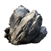 AI generated Clear Cut Rock, Heavy Rock on a See Through Surface png