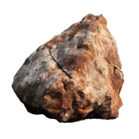 AI generated Resilient Rock Form, Heavy Rock Silhouette on a Clear Canvas png