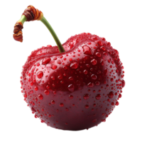 AI generated Cutting Edge Design, Transparent Cherry Isolation png